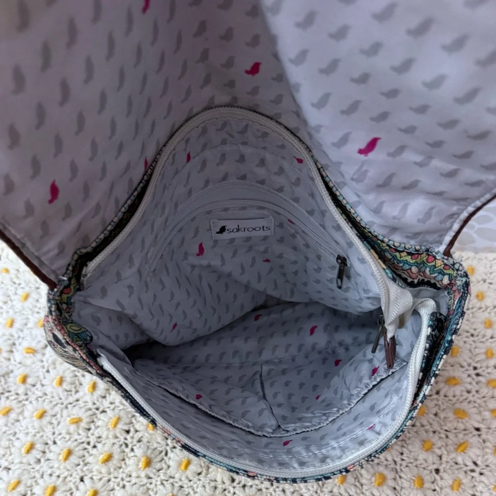 Sakroots Artist Circle Convertible Messenger Backpack Boho Peace Hippie Bag Y2K - Picture 13 of 13